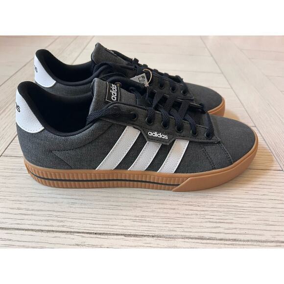 NWB men’s adidas daily‎ 3.0 lace up canvas sneakers. Slate washed gray. Sz 8 - Picture 5 of 6